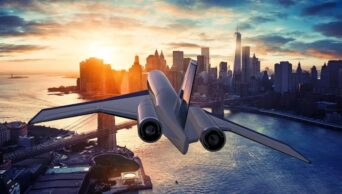 מטוס מעל הים